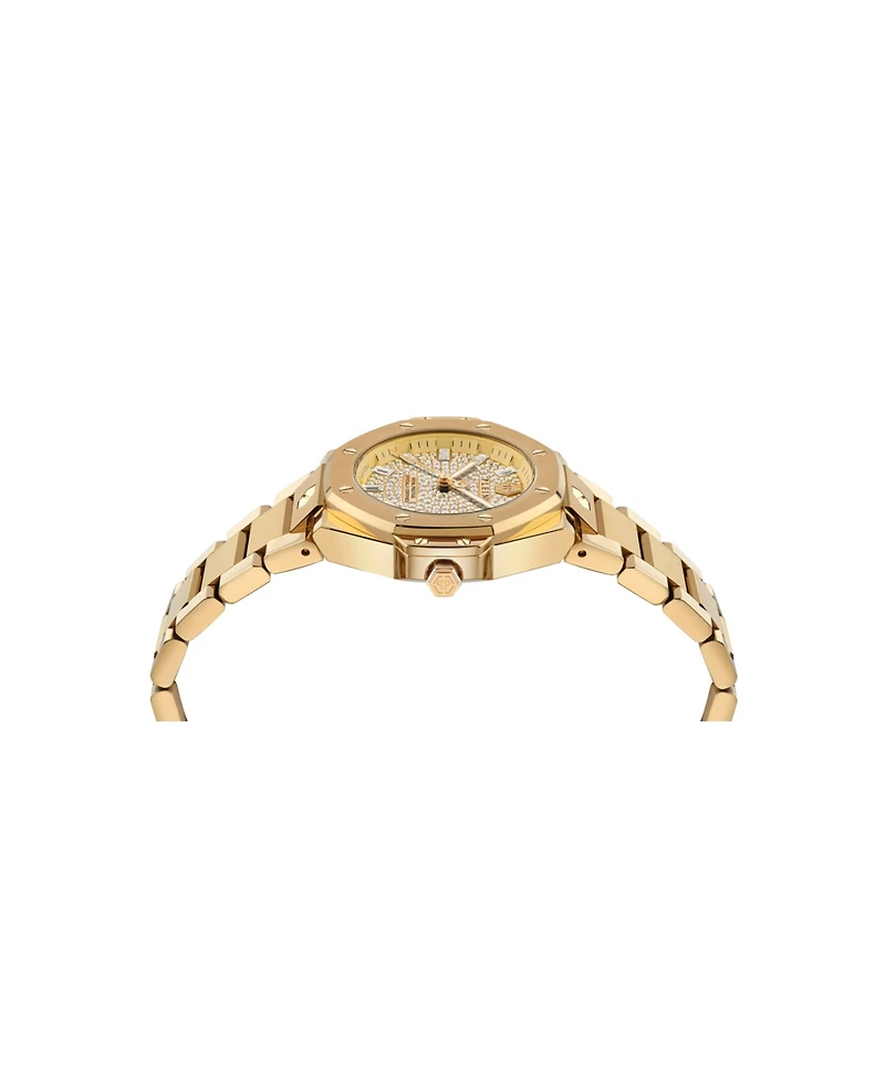 Philipp Plein Women's Gold Tone Stainless Steel Watch, 33mm