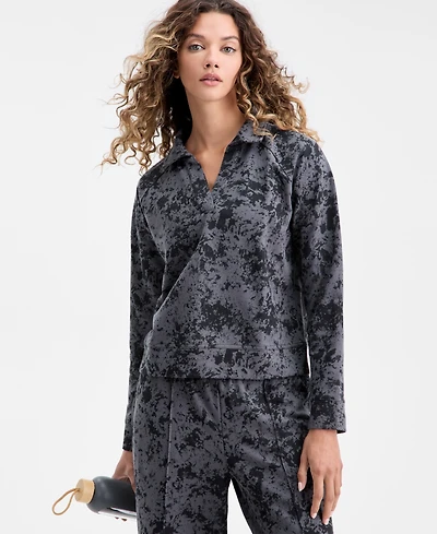 Id Ideology Women's Johnny Collar Top, Macy's Exclusive