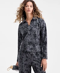 Id Ideology Women's Johnny Collar Top, Macy's Exclusive