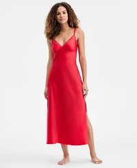 I.n.c. International Concepts Women's Printed Lace Trim Satin Gown, Created for Macy's