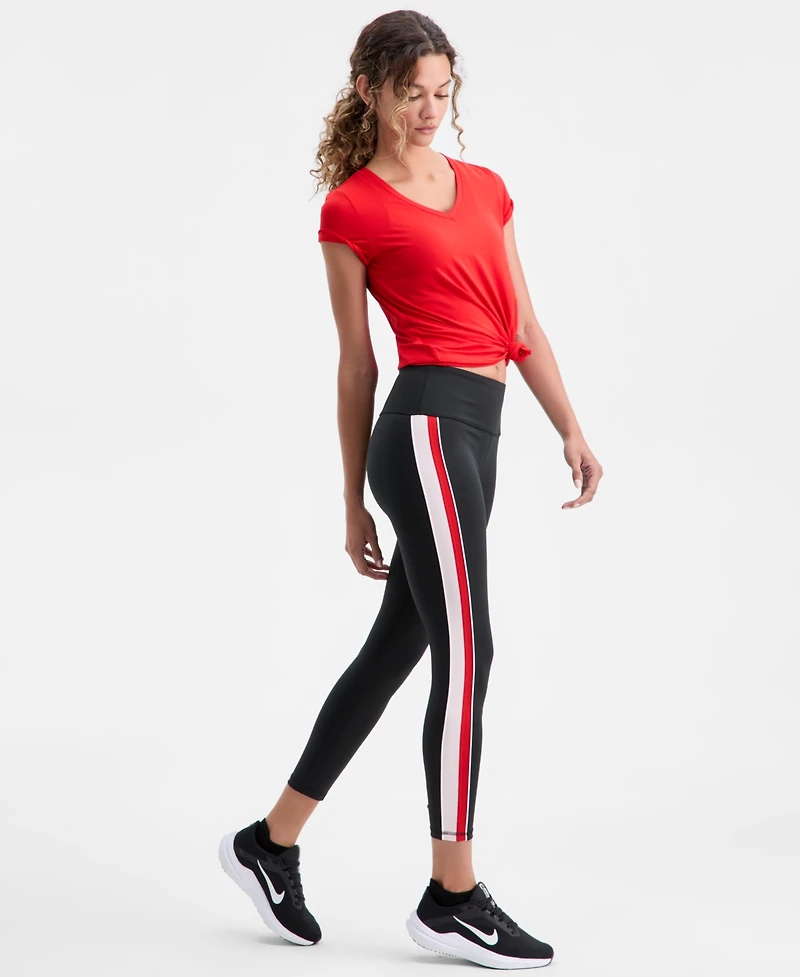 Id Ideology Women's Side-Stripe Compression Leggings, Macy's Exclusive