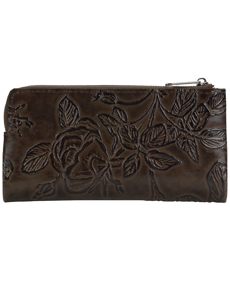 Patricia Nash Prassa Bark Leaves Textured Wallet