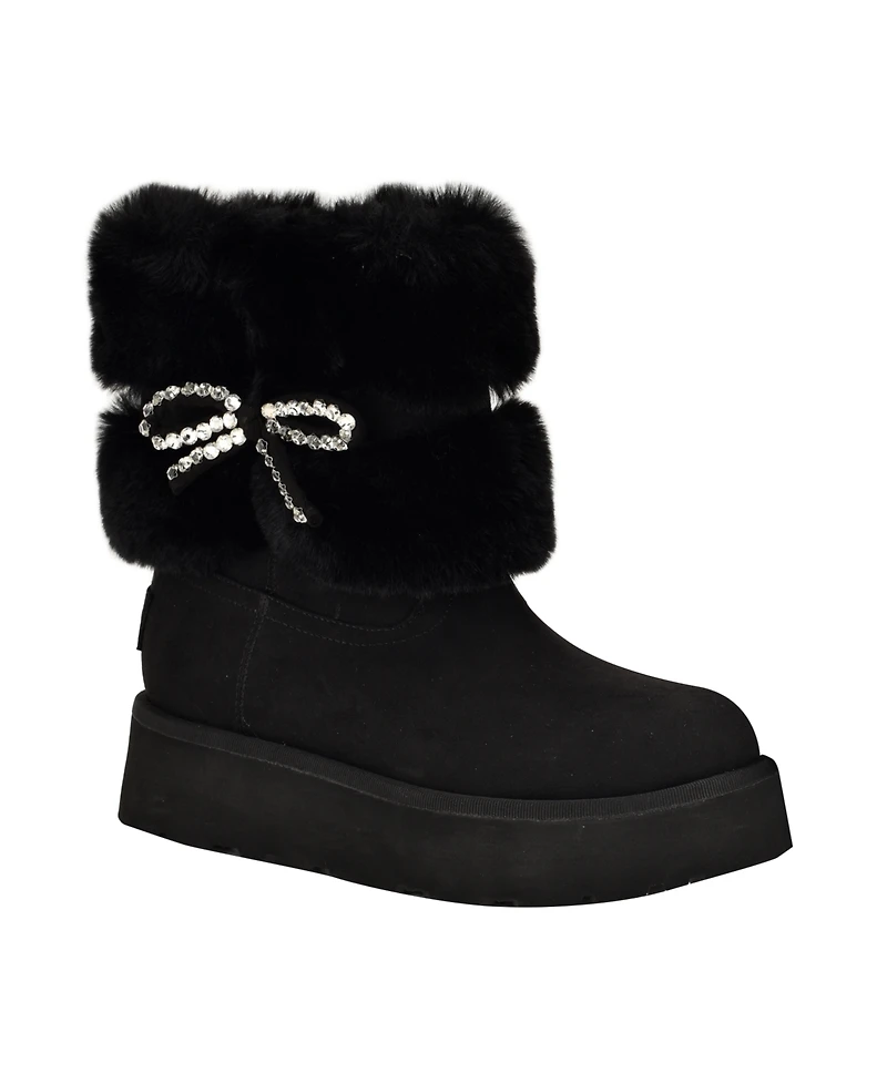 Guess Women's Dowry Rhinestone Bow Winter Boot