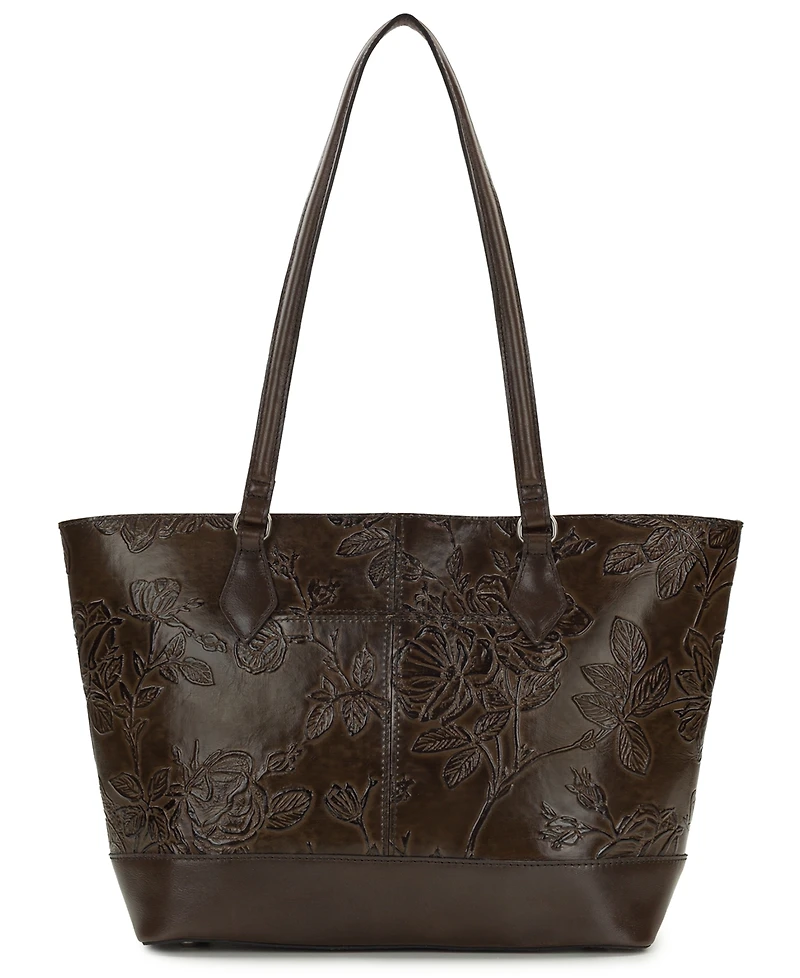Patricia Nash Meka Bark Leaves Textured Tote Bag