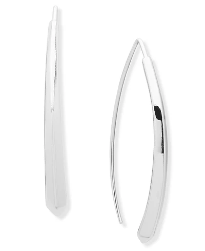 Nine West Silver-Tone Threader Earrings