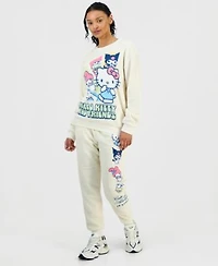 Love Tribe Juniors Hello Kitty Friends Sweatshirt Joggers