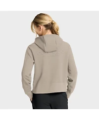 Fanatics Women's Tan Colorado Avalanche Authentic Pro Road Tri-Blend Quarter-Zip Hoodie
