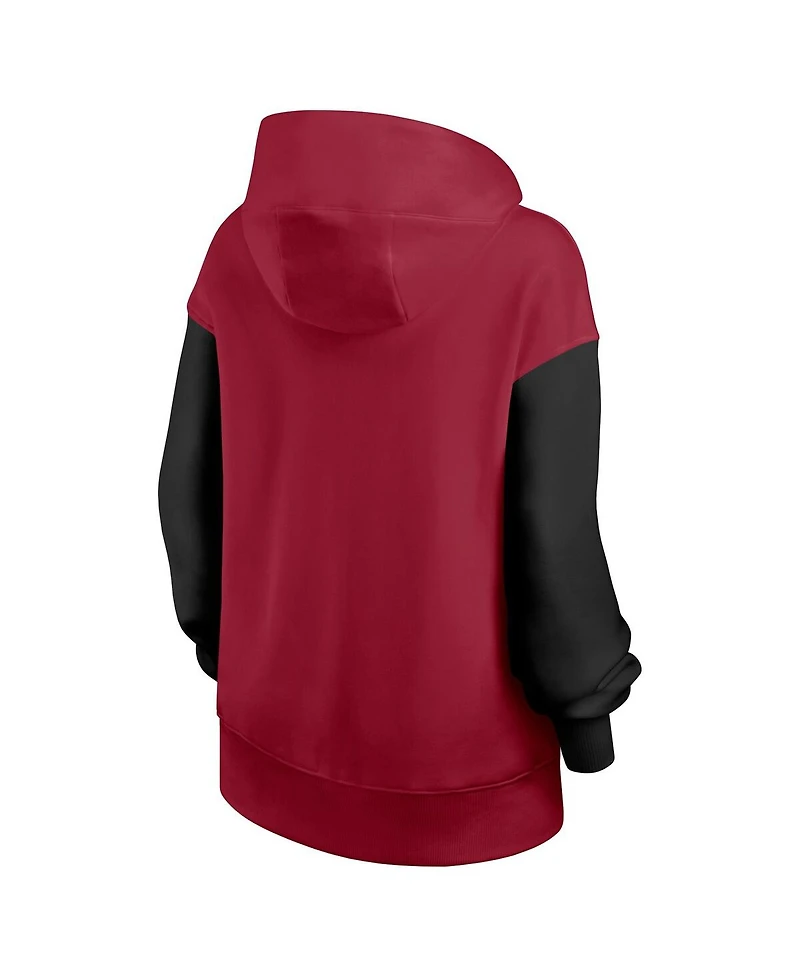 Nike Women's Crimson/Black Oklahoma Sooners Oversized Legacy Phoenix Pullover Hoodie