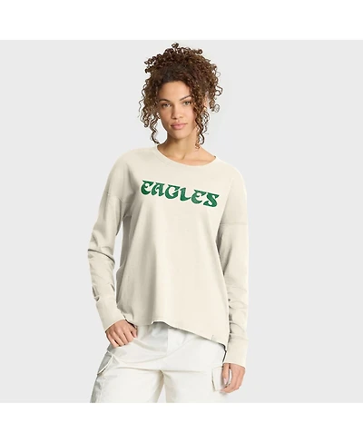 Fanatics Women's Cream Philadelphia Eagles Dove Legacy Long Sleeve T-Shirt