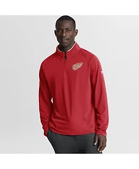 Fanatics Men's Red Detroit Wings Authentic Pro Rink Training Centennial Raglan Quarter-Zip Pullover Sweatshirt