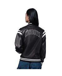Starter Women's Black Dallas Cowboys High Heat Full-Snap Varsity Jacket