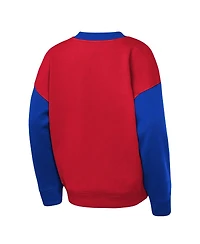 Outerstuff Big Boys and Girls Red/Blue New York Rangers Impact Player Sweatshirt