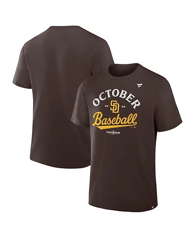 Fanatics Men's Brown San Diego Padres 2025 Mlb Postseason Locker Room T-Shirt