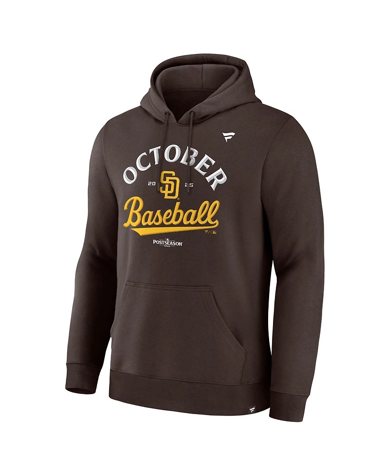 Fanatics Men's Brown San Diego Padres 2025 Mlb Postseason Locker Room Hoodie