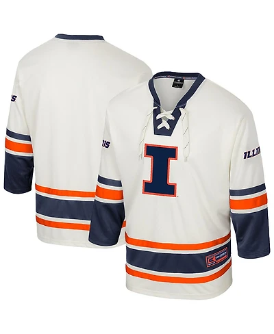 Colosseum Men's Cream Illinois Fighting Illini Puck Proud Fashion Hockey Jersey