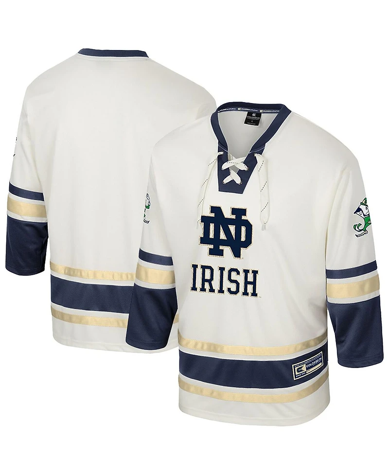 Colosseum Men's Cream Notre Dame Fighting Irish Puck Proud Fashion Hockey Jersey