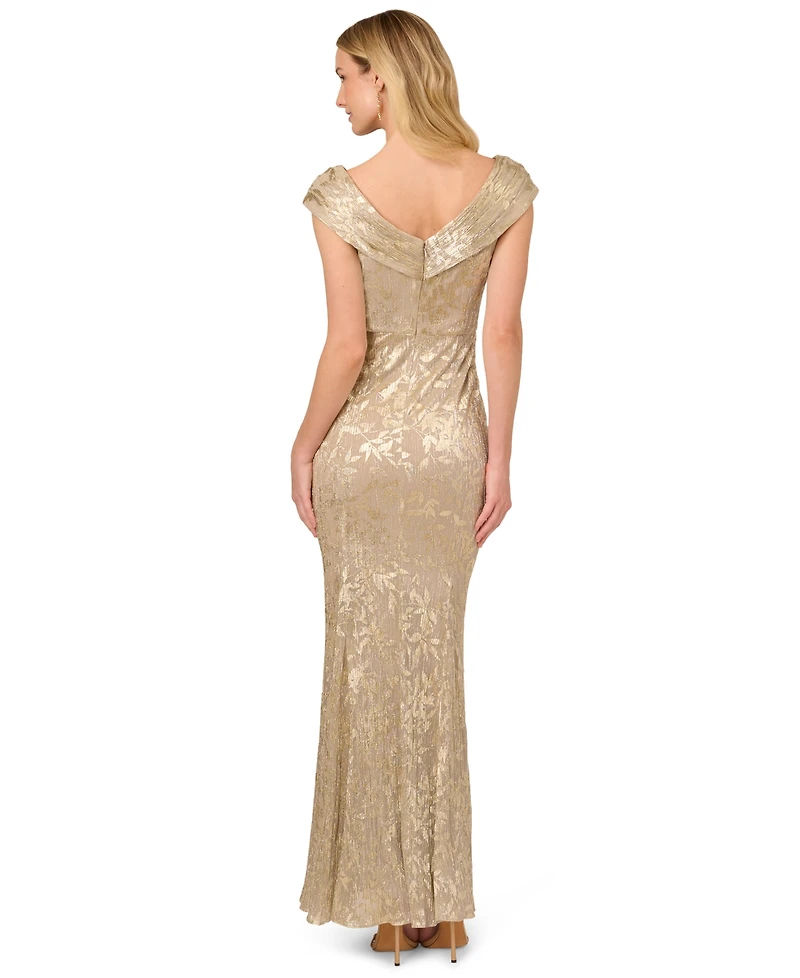 Adrianna Papell Women's Off The Shoulder Long Dress