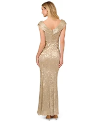 Adrianna Papell Women's Off The Shoulder Long Dress
