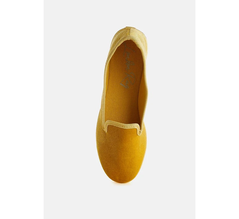 Saba Velvet Round Toe Slip-On Loafers