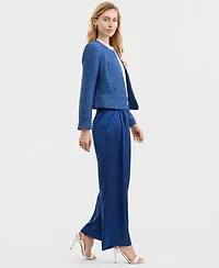 Tahari Asl Women's Satin Pleat-Front Wide-Leg Pants