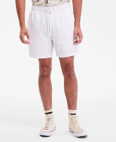 Sun + Stone Men's Chase Regular-Fit 6" Linen Blend Shorts, Exclusively at Macy's
