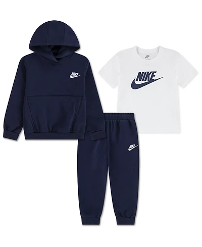 Nike Toddler Boy 2T-4T Long-Sleeve Hoodie, T-Shirt and Jogger Pants, 3-Piece Set
