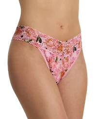 Hanky Panky Women's Printed Signature Lace Original Rise Thong Underwear