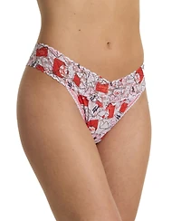 Hanky Panky Women's Printed Signature Lace Original Rise Thong Underwear