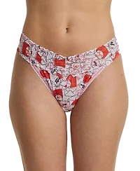 Hanky Panky Women's Printed Signature Lace Original Rise Thong Underwear