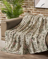 Lucky Brand Wildflower Plush Throw, 50" x 70"