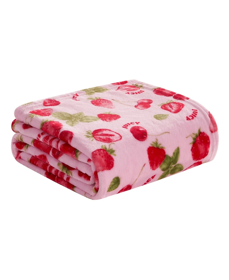 Juicy Couture Plush Throw, 50" x 70"