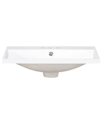 Casainc 24" Bathroom Vanity Top Only with Basin, 3-Faucet Holes, 4" Faucet Compatible, Ceramic