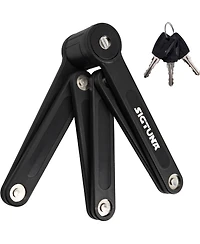 Sigtuna Folding Bike Lock Heavy Duty Hardened Steel with Mounting and Anti Scratch Coating