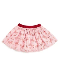 Sweet Wink Baby Girls Candy Cane Bow Printed Christmas Tutu Skirt