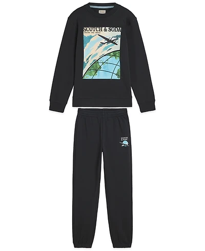 Scotch & Soda Boys Toddler 2T-4T Graphic Crewneck T-Shirt and Jogger Set