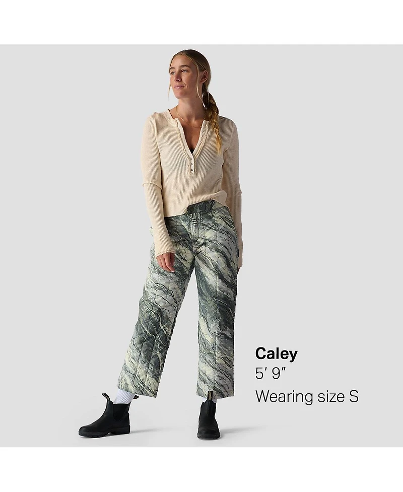Backcountry Women's Oakbury Print Synthetic Quilted Pant Heavyweight Long Underwear Bottoms