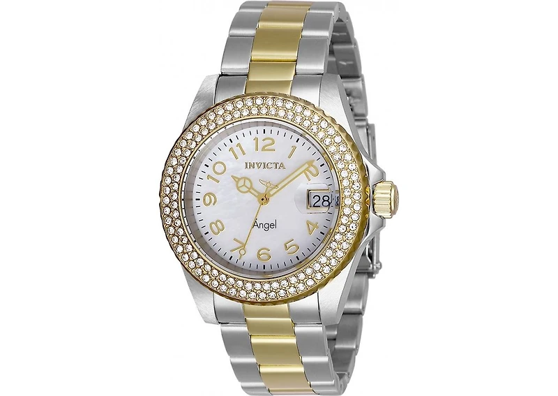 Invicta Women's Angel Quartz 3 Hand White Dial Watch