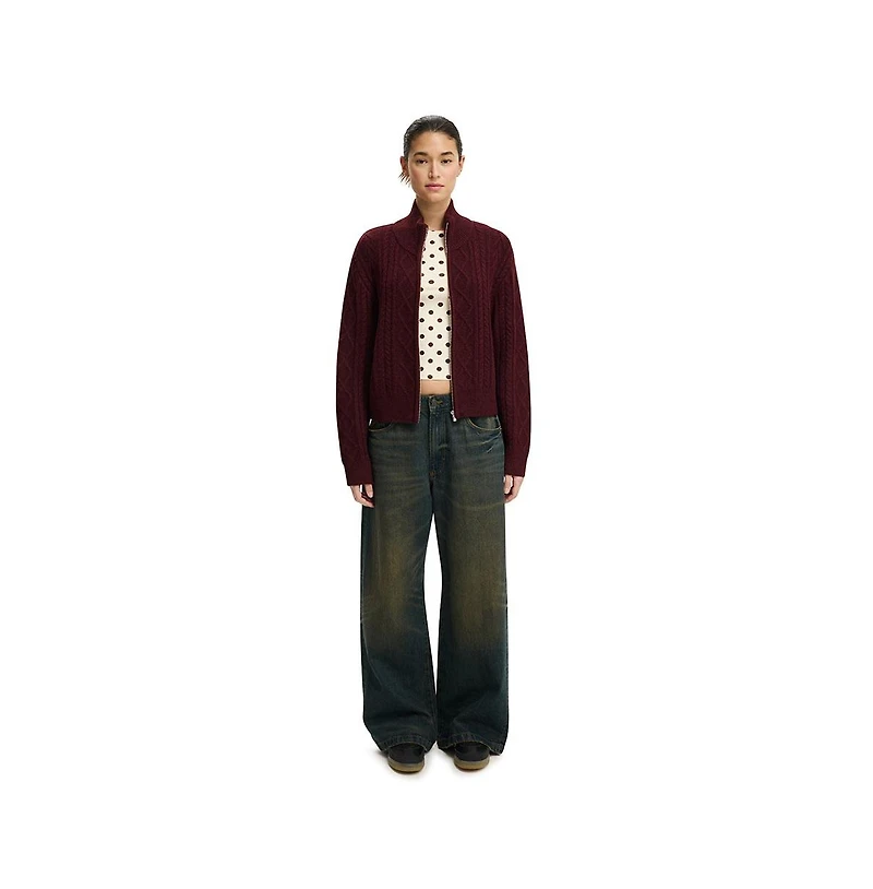 Cotton On Women's Cable Knit Bomber