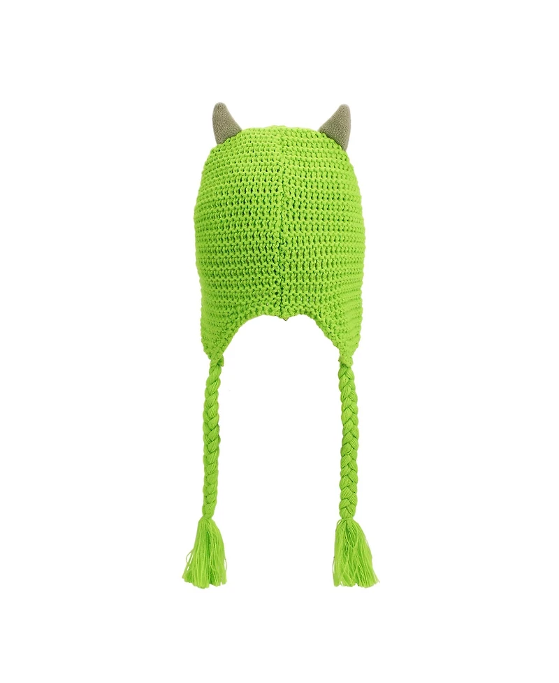 Monsters Inc. Men's Mike Wazowski Face With Fleece Horns Laplander