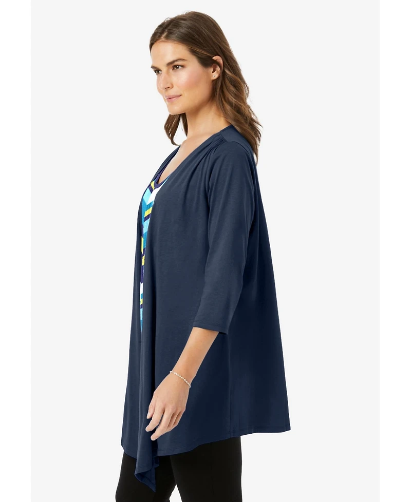 Woman Within Women's 7-Day Layered 2-In-1 Tunic