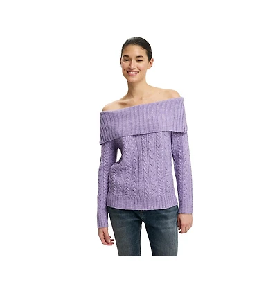 Cotton On Women's Fluffy Cable Off Shoulder Knit