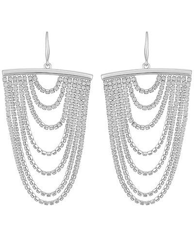 Guess Rhinestones Tassel Drop Earrings (also in Silver-Tone)