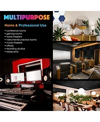 Sonic Acoustics Acoustic Panels 18-Pack Soundproof Wall Sound Absorbing