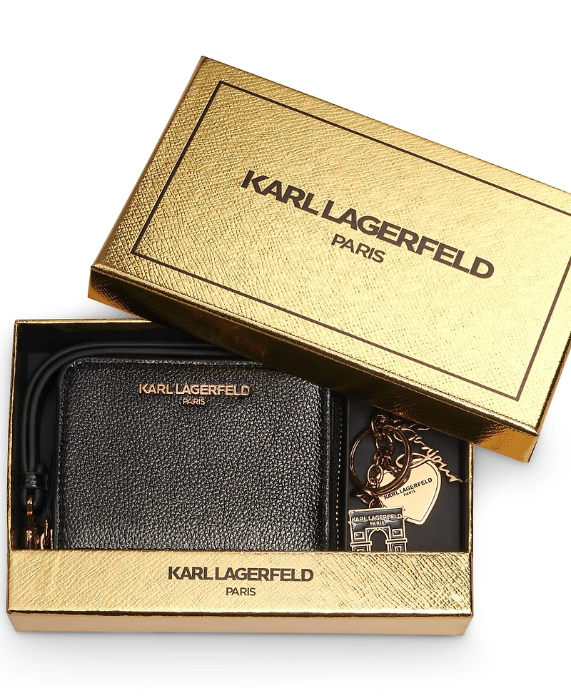Karl Lagerfeld Paris Boxed Zip Around Wallet