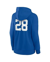 Fanatics Women's Jonathan Taylor Royal Indianapolis Colts Player Icon Name Number V-Neck Pullover Hoodie