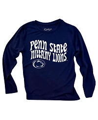 Wes & Willy Baby Boys and Girls 2-Piece Penn State Nittany Lions Long Sleeve Top Striped Tri-Blend Leggings Set