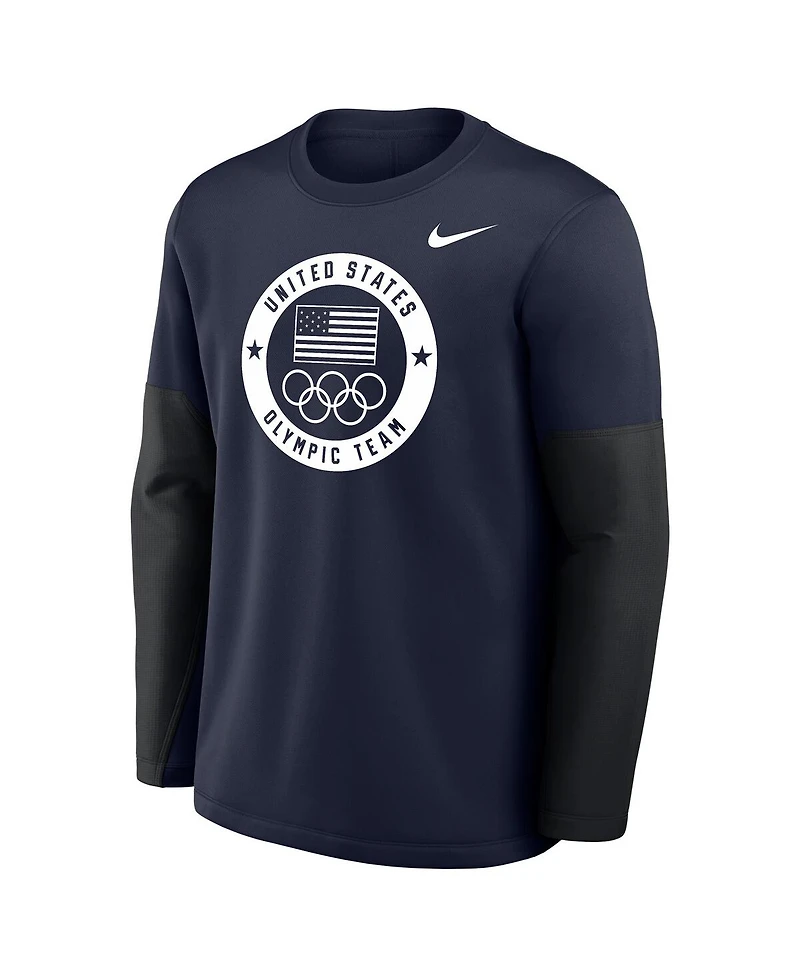 Nike Men's Navy Coaches Therma-fit Long Sleeve Hoodie