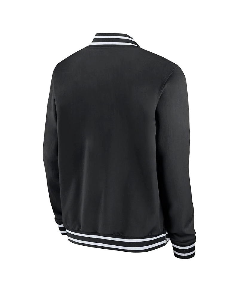 Nike Men's Black Full-Zip Bomber Jacket