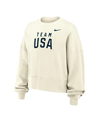 Nike Big Girls Cream Oversized Phoenix Fleece Sweatshirt