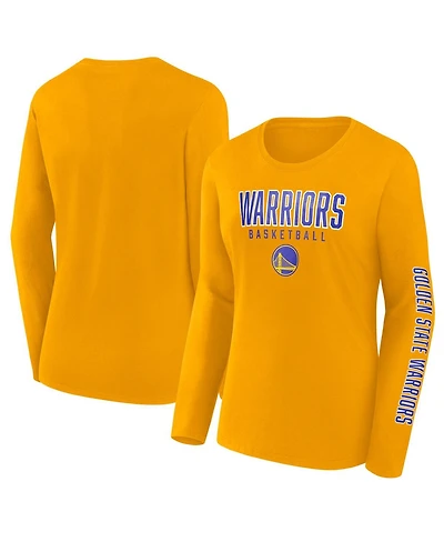 Fanatics Women's Gold Golden State Warriors Top Baller Long Sleeve T-Shirt